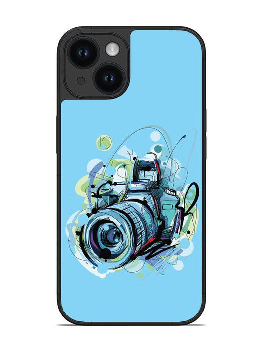 iPhone 14 Camera Blue Background