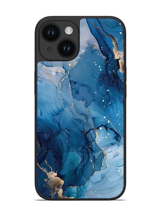 iPhone 14 Oceanic Pattern with Golden Sprinkles