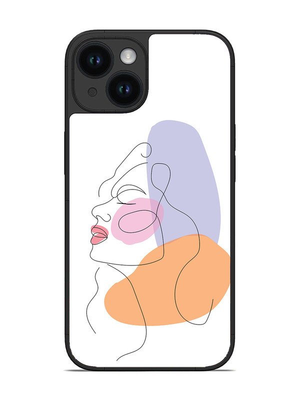 iPhone 14 Line Art Girl Face