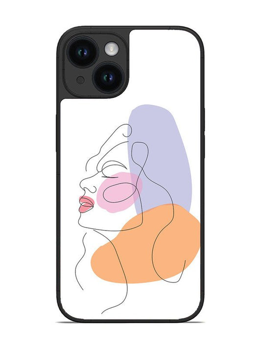 iPhone 14 Line Art Girl Face
