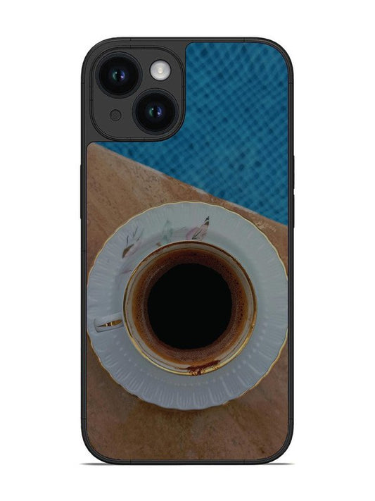 iPhone 14 Black Tea Cup Saucer