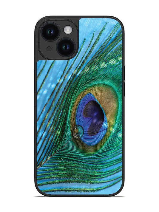 iPhone 14 A drop on Peacock Feather