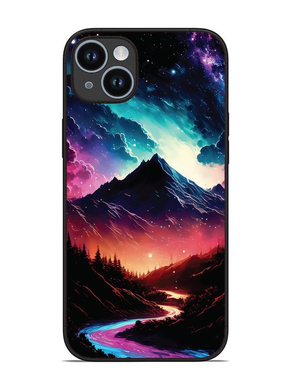 iPhone 14 Plus mountain-valley-Colorful-cloud-at-night