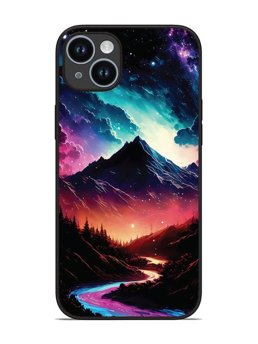 iPhone 14 Plus mountain-valley-Colorful-cloud-at-night