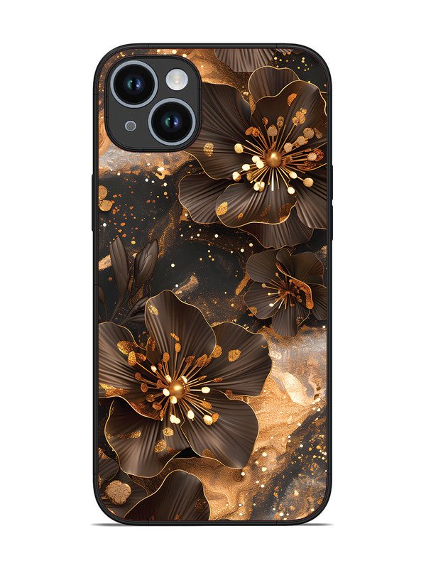 iPhone 14 Plus Golden Flowars