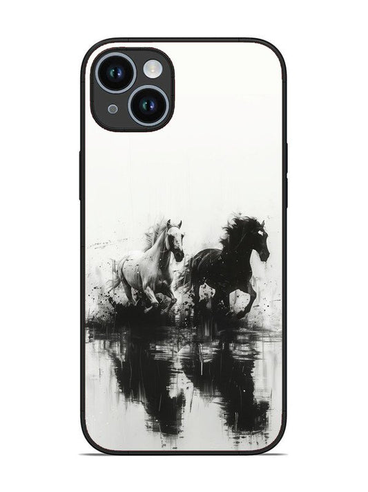 iPhone 14 Plus Black & White Horse