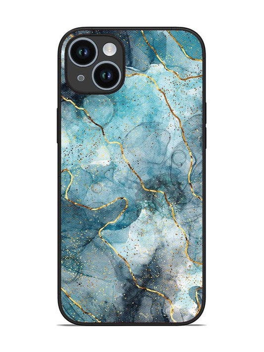 iPhone 14 Plus Oceanic Golden Strip Marble