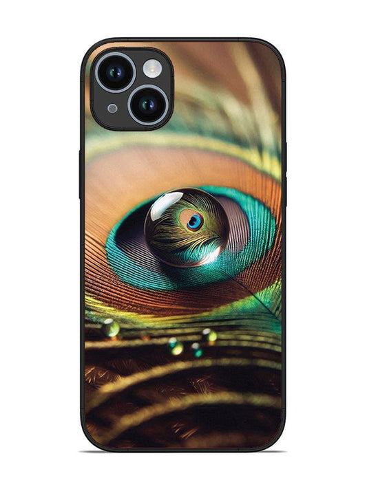 iPhone 14 Plus Water Drop On Peacock Feather