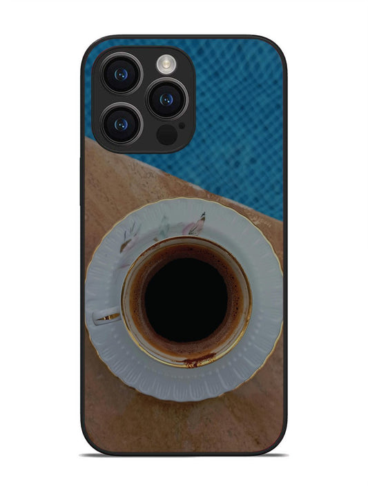iPhone 14 pro max Black Tea Cup Saucer
