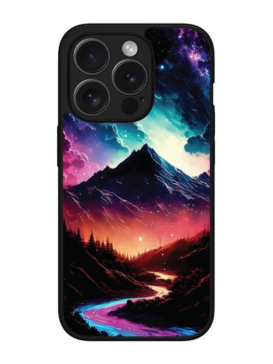 iPhone 15 pro mountain-valley-Colorful-cloud-at-night