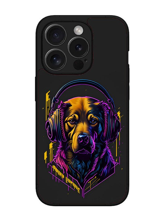 iPhone 15 Pro Music Lover Dog