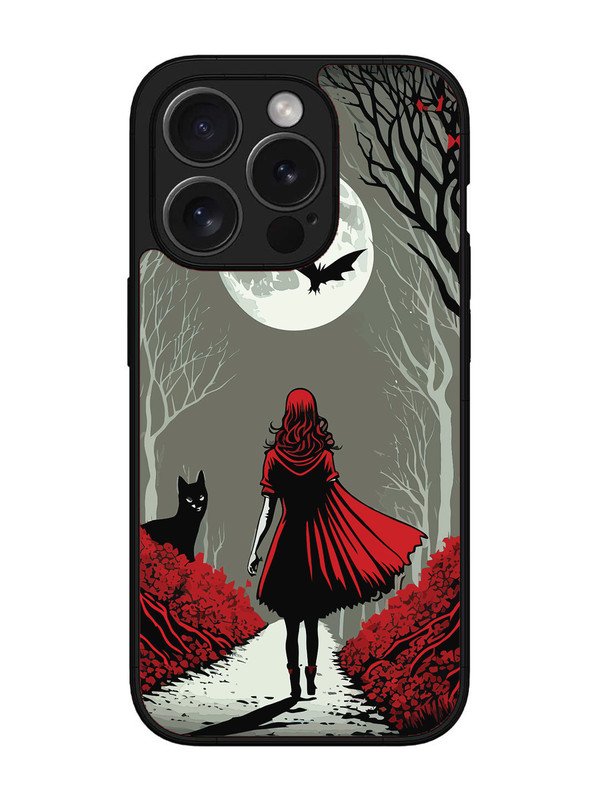 iPhone 15 pro Scarlet Girl in Red Forest