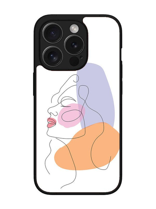 iPhone 15 Pro Line Art Girl Face