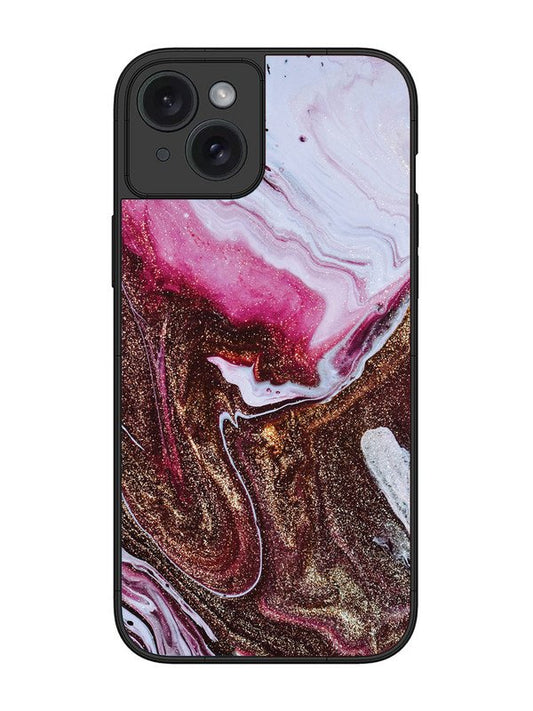 iPhone 15 Plus Elegant Rose & Gold Marble