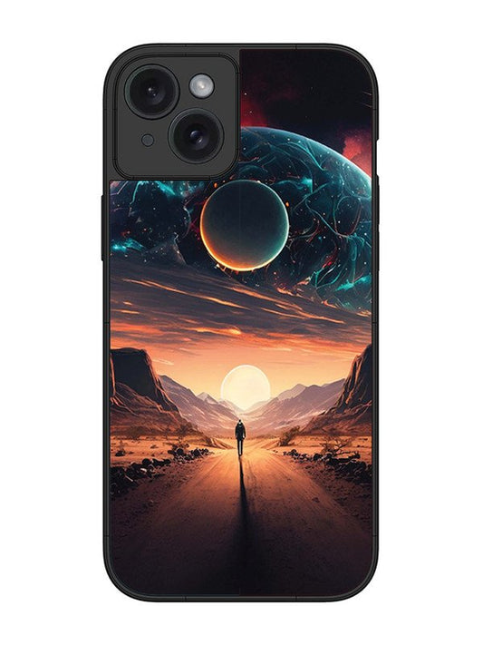 iPhone 15 Plus Sunset with space scene