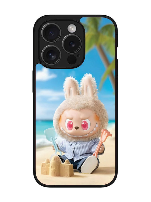 iPhone 15 pro Labubu at the Beach