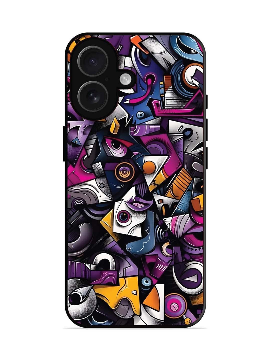 iPhone 16 Abstract Geometric Graffiti Chaos