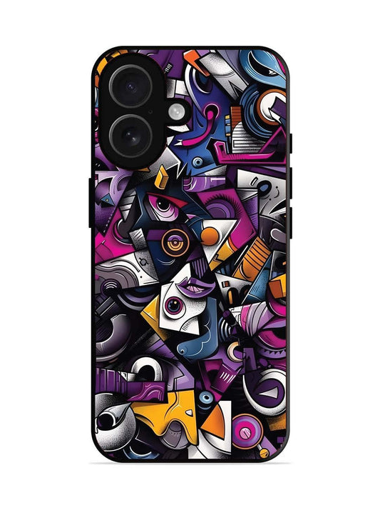 iPhone 16 Abstract Geometric Graffiti Chaos