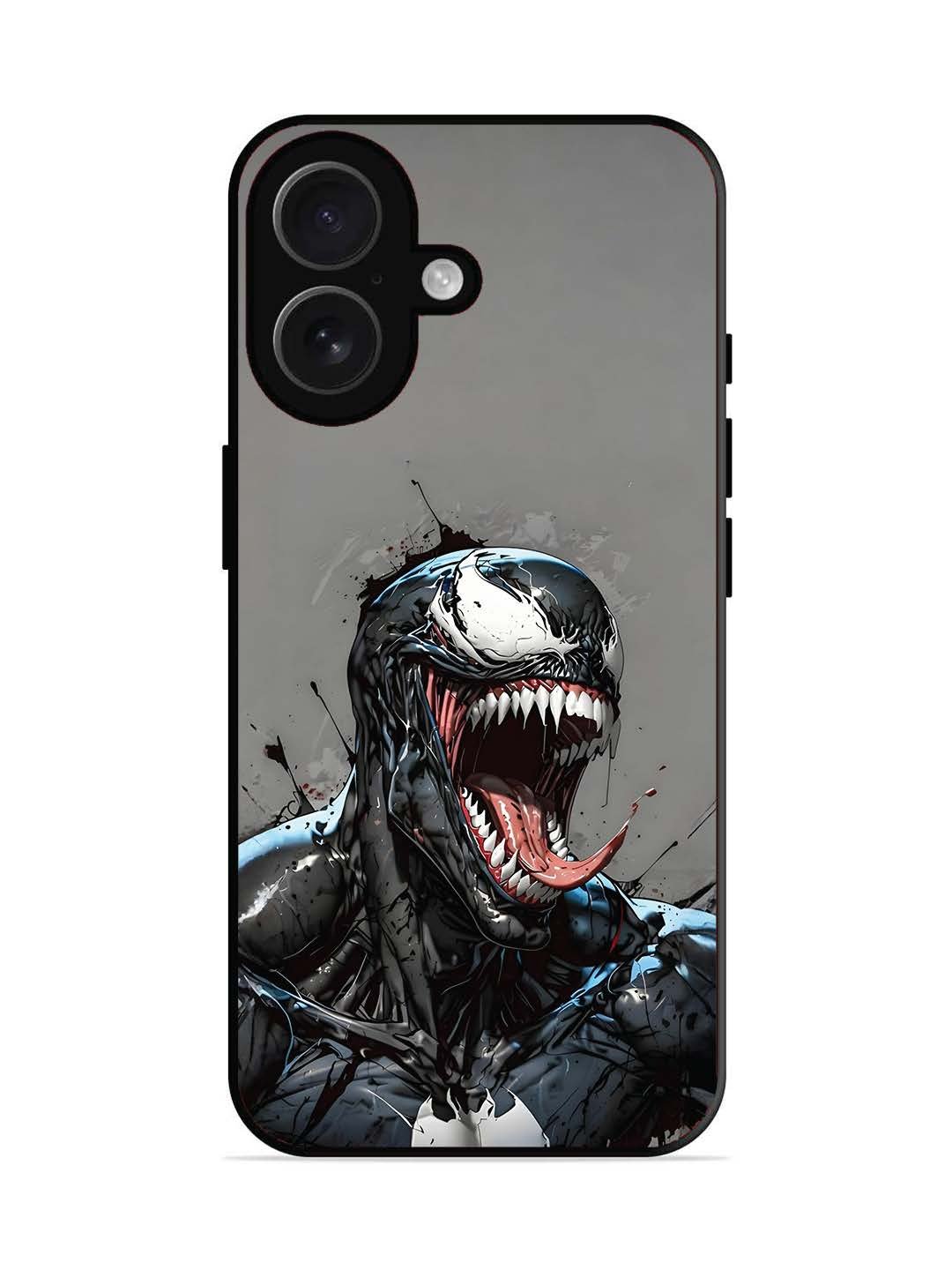 iPhone 16 Venom Symbiote Grin Art