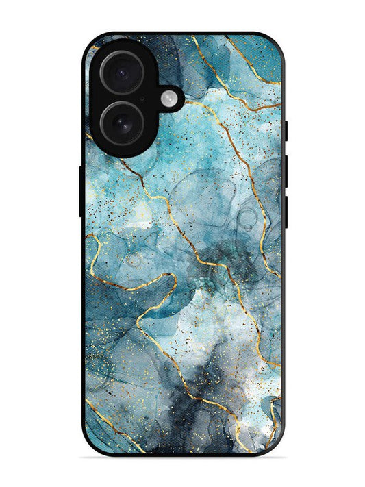 iPhone 16 Oceanic Golden Strip Marble