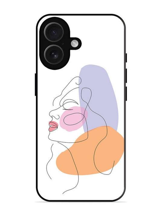 iPhone 16 Line Art Girl Face