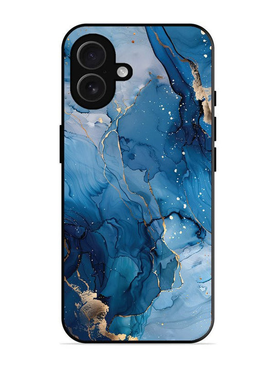 iPhone 16 Plus Oceanic Pattern with Golden Sprinkles