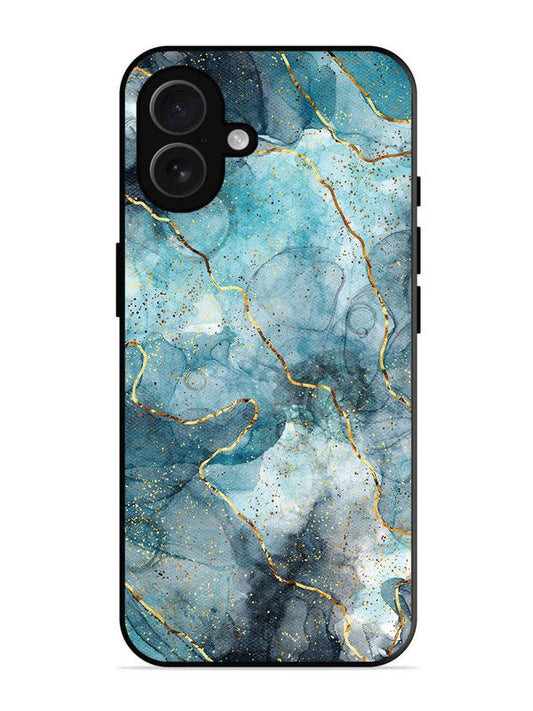 iPhone 16 Plus Oceanic Golden Strip Marble