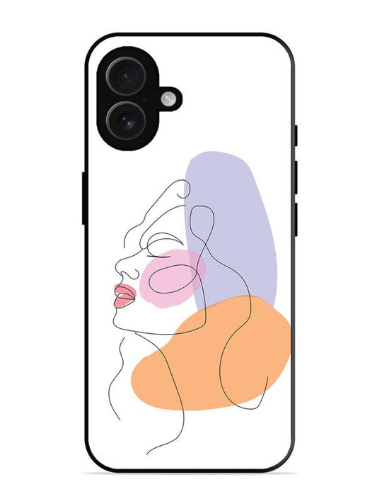 iPhone 16 Plus Line Art Girl Face