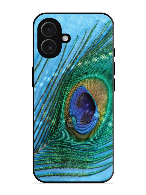 iPhone 16 Plus A drop on Peacock Feather
