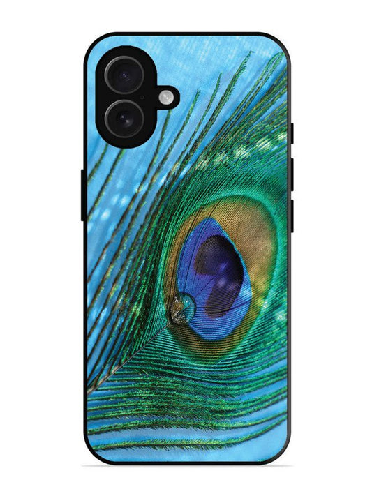 iPhone 16 Plus A drop on Peacock Feather