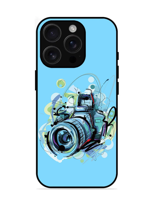 iPhone 16 Pro Camera Blue Background