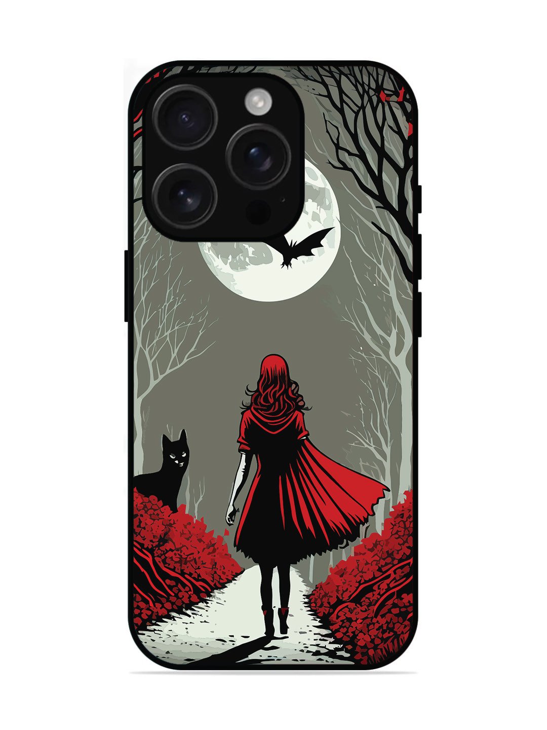 iPhone 16 Pro Scarlet Girl in Red Forest