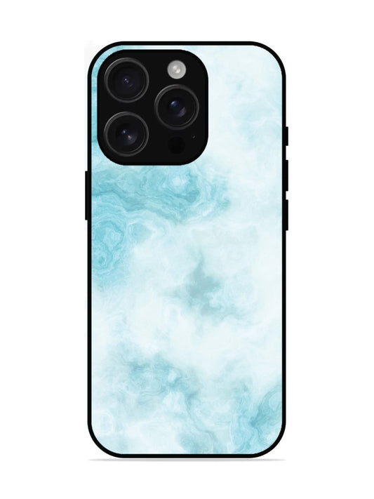 iPhone 16 Pro Light Blue with White Ocean Marble