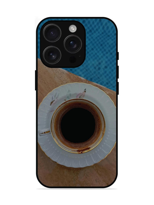 iPhone 16 Pro Black Tea Cup Saucer