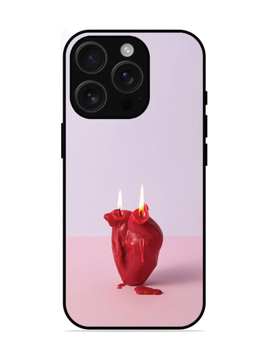 iPhone 16 pro A Lighted Heart Candle