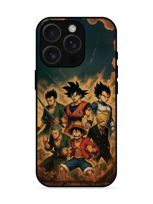 iPhone 16 pro OnePiece n Dragon Ball Z in one team