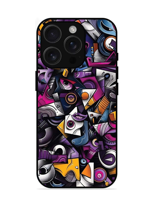 iPhone 16 pro Abstract Geometric Graffiti Chaos
