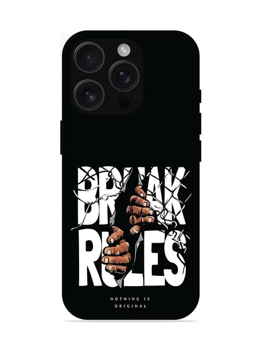 iPhone 16 pro Break Rules Gritty Typography Art