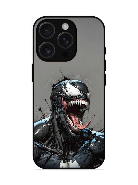 iPhone 16 pro Venom Symbiote Grin Art