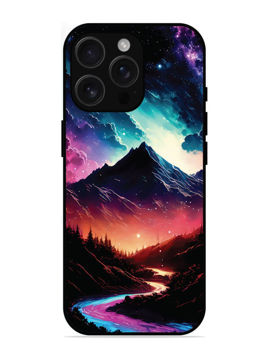 iPhone 16 pro max mountain-valley-Colorful-cloud-at-night