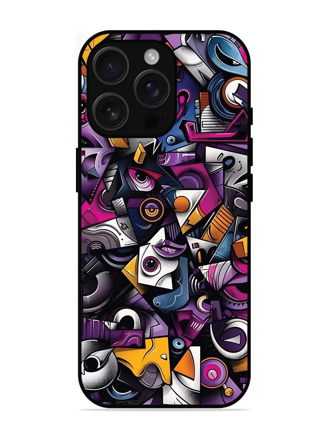 iPhone 16 pro max Abstract Geometric Graffiti Chaos