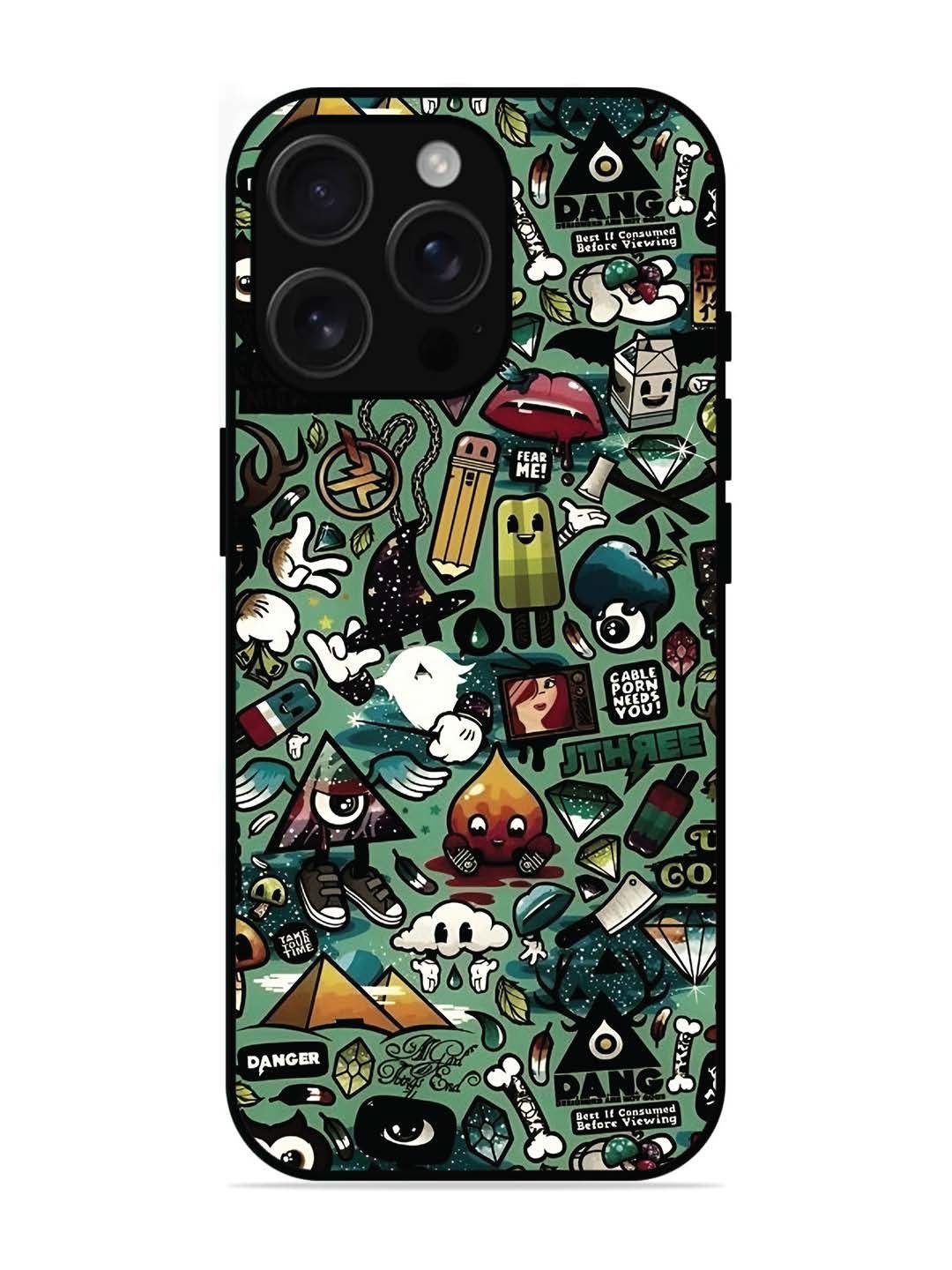 iPhone 16 pro max Pop Art Doodle Graffiti Collage