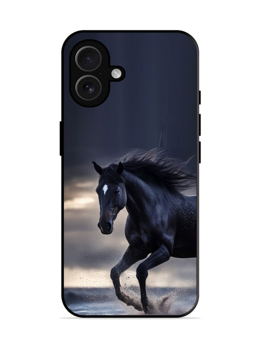 iPhone 16 plus black-horse-animal