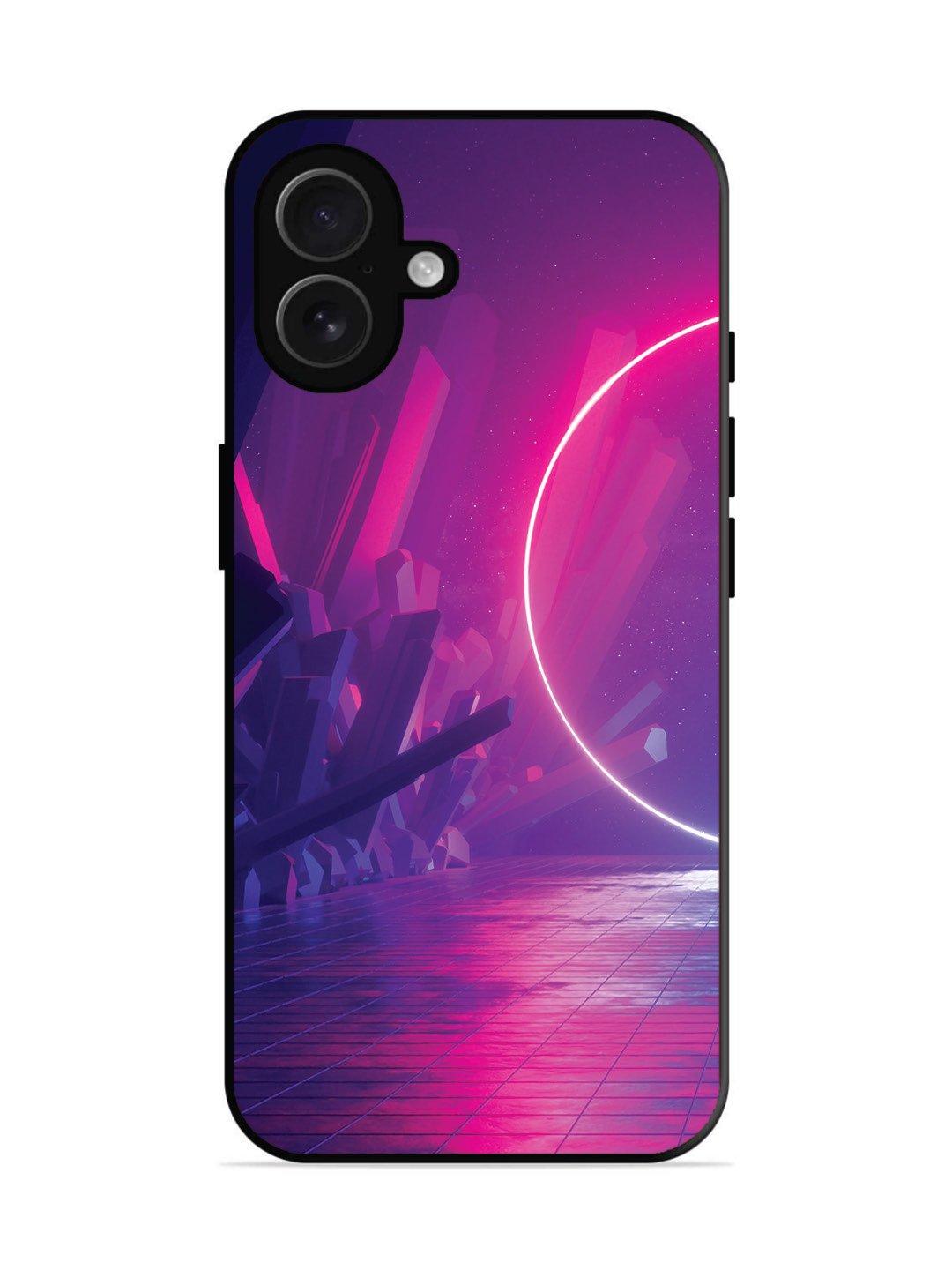 iPhone 16 plus abstract with Neon Light