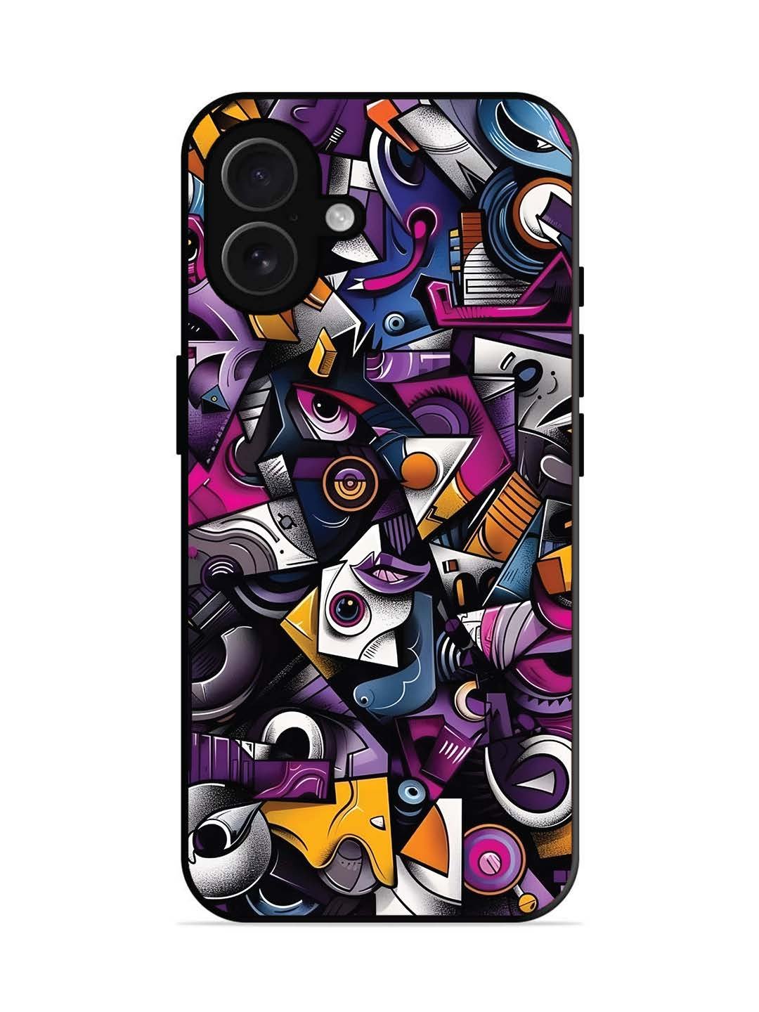 iPhone 16 plus Abstract Geometric Graffiti Chaos