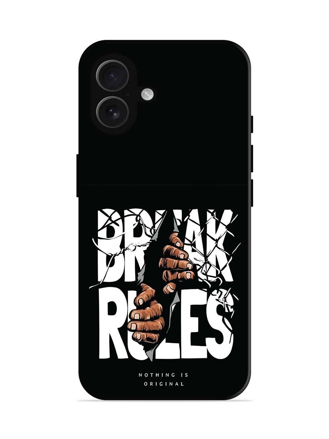 iPhone 16 plus Break Rules Gritty Typography Art