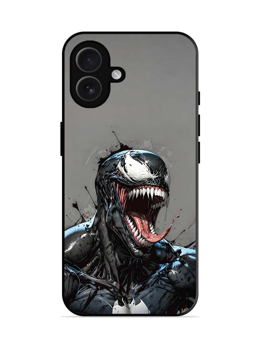 iPhone 16 plus Venom Symbiote Grin Art