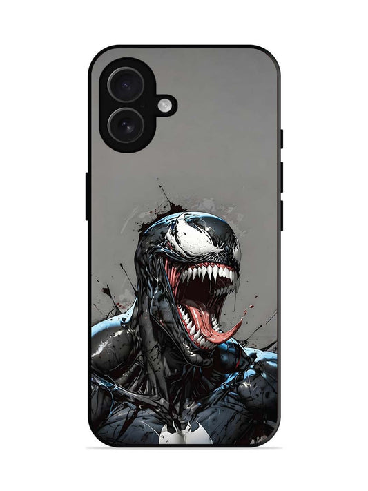 iPhone 16 plus Venom Symbiote Grin Art