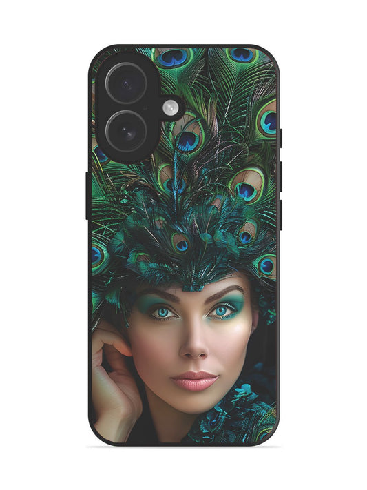 iPhone 17 Girl with peacock feather Crown