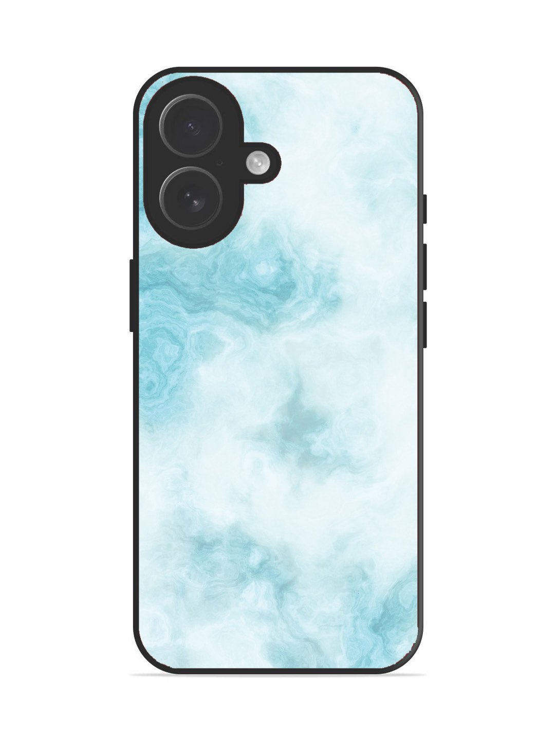 iPhone 17 Light Blue with White Ocean Marble